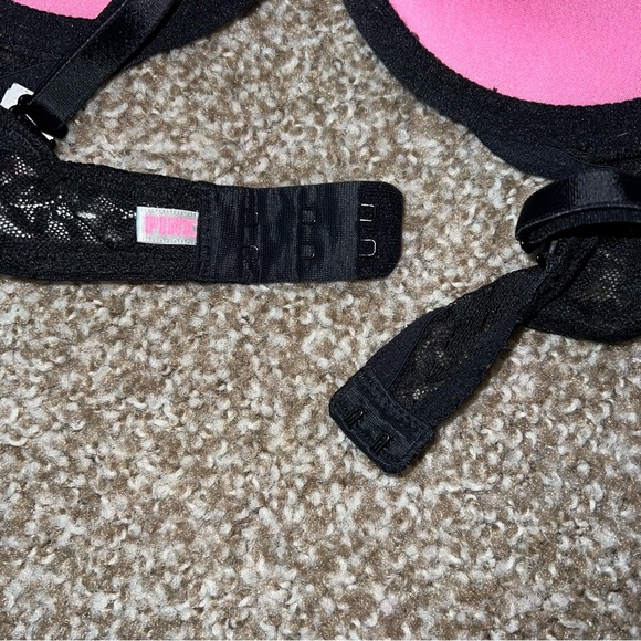 PINK  Black & Pink Wear Everywhere Push Up Bra Size 32D - Picture 3 of 6